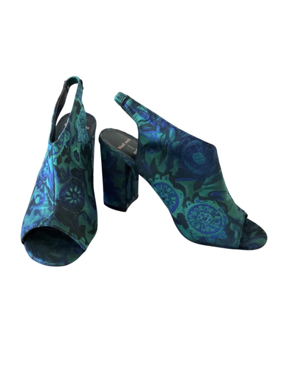 Black suede studio block heel